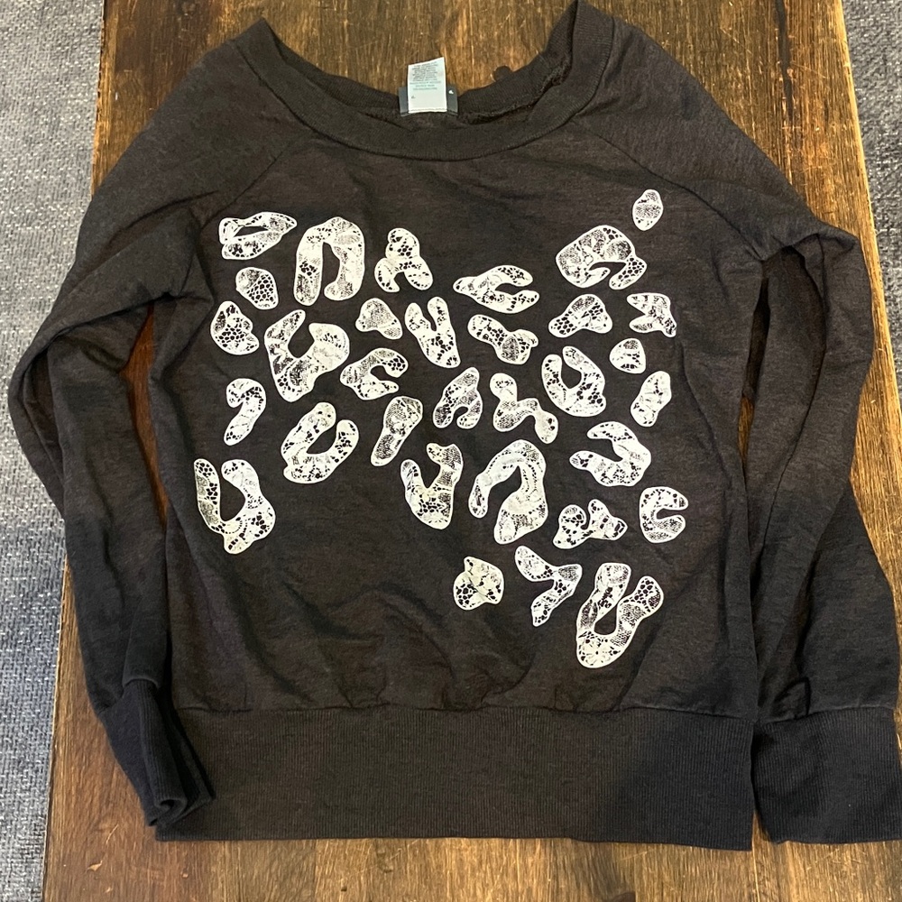 Dark Gray Leopard Print Women's Sweater